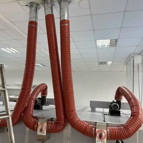 Abluftschlauch Lüftungsschlauch Flexibles Trockner-Kanalrohr, Kommerzieller Induktionsrohrschlauch, Luftkanal Ventilator-/Gebläsekanalschlauch, Faltbare Industrielle(6ft/2m,ID 7 1/9in/180mm) von CHZFMD