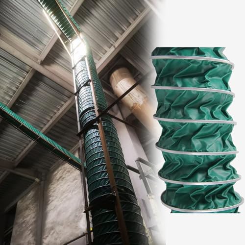 Abluftschlauch Lüftungsschlauch Grüner Ventilator-Trockner-Kanalschlauch, Hochleistungs-Abluftkanal/Faltluftkanal Dunstabzugshaube, Industrieller Kanalschlauch(3ft/1m,DIA 5 1/2in/140mm) von CHZFMD