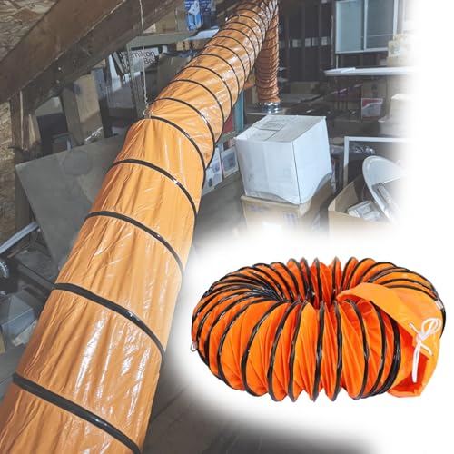 Abluftschlauch Lüftungsschlauch Tragbare, Flexible Abluftventilator-Rohrleitungen, Gewerbliche Trockner-Belüftungsschläuche, Stahl-Stützluftsysteme/Gebläse(L 33ft/10m,ID 39in/1000mm) von CHZFMD