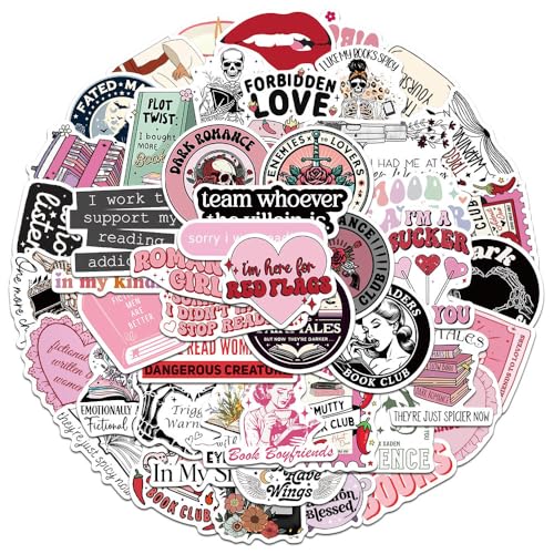 CharmeFleur 50 Stück Romantische Buchaufkleber für Kindle, Holographische Buchartige Aufkleber Set Lesen Booktok Glitzer Vinyl Decals für Laptop E-Book Lesegeräte Wasserflaschen Journal CharmeFleur 50 Stück Romantische Buchaufkleber für Kindle, Holographische Buchartige Aufkleber Set Lesen Booktok Glitzer Vinyl Decals für Laptop E-Book Lesegeräte Wasserflaschen Journal von CHarmeFleur