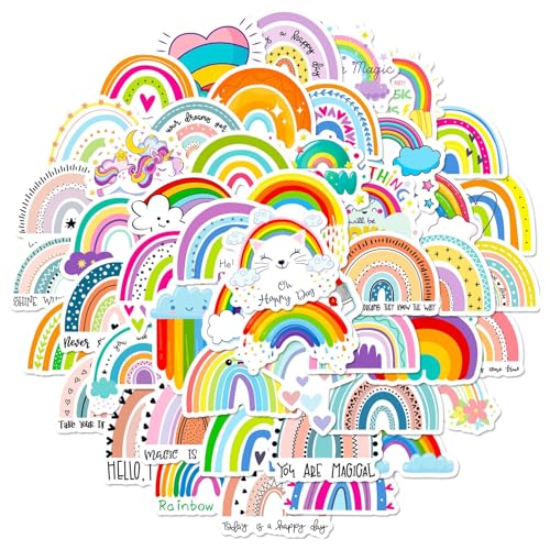 CharmeFleur 50 Stück süße Regenbogenaufkleber für Kinder Ästhetische Regenbogenaufkleber für Wasserflasche Lustige Wetteraufkleberpack Wasserfestes Aufkleber für Laptop Schmierzettel CharmeFleur 50 Stück süße Regenbogenaufkleber für Kinder Ästhetische Regenbogenaufkleber für Wasserflasche Lustige Wetteraufkleberpack Wasserfestes Aufkleber für Laptop Schmierzettel von CHarmeFleur