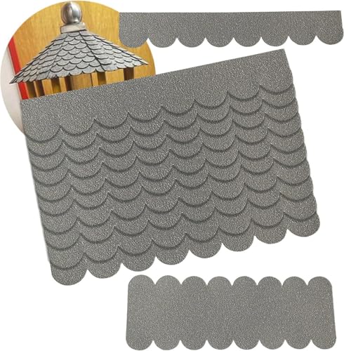 32 Stück Selbstklebend Dachpappe,Dachpappe FüR Vogelhaus,Dachpappe Selbstklebend,FüR VogelhäUschen,Nistkasten,Diy-Basteleien Dachziegel (Grau) von CHmiss