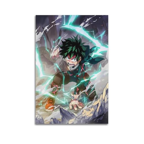 CHxdxge Anime Poster Deku Wandkunst Wohnzimmer Schlafzimmer Modern 08x12 inch (20x30 cm) Leinwand Poster Wandmontage von CHxdxge