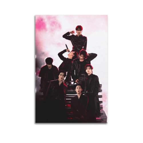 CHxdxge Enhypen Boy Group Home Decor Printing Poster Leinwanddrucke, Wandkunst Fürs Wohnzimmer, Drucke, Moderne Wohndekoration24x36inch(60x90cm) von CHxdxge