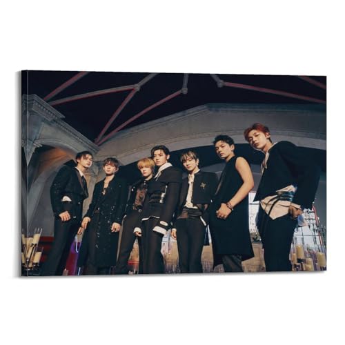 CHxdxge Enhypen Group Canvas Print Poster Leinwanddrucke, Wandkunst Fürs Wohnzimmer, Drucke, Moderne Wohndekoration24x36inch(60x90cm) von CHxdxge