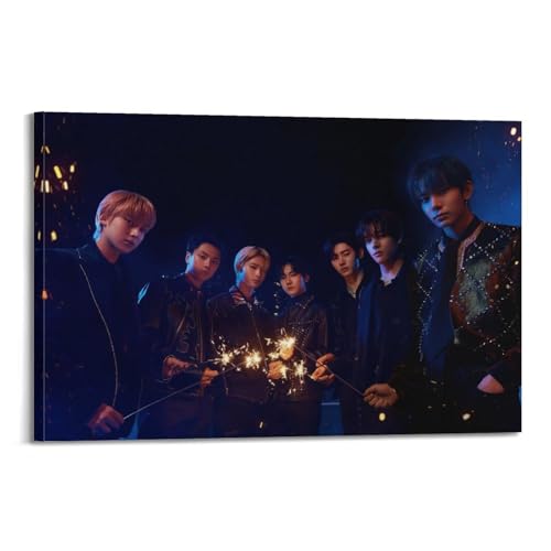 CHxdxge Enhypen Music Group Print Poster Leinwanddrucke, Wandkunst Fürs Wohnzimmer, Drucke, Moderne Wohndekoration24x36inch(60x90cm) von CHxdxge