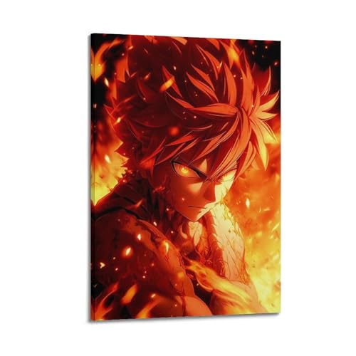 CHxdxge Fairy Tail Natsu Dragneel Art Poster Poster Dekorative Malerei Leinwand Wandkunst Wohnzimmer Poster Schlafzimmer Malerei,Wandkunst Bilddruck Moderne Familienzimmer Dekor 16x24inch(40x60cm) von CHxdxge