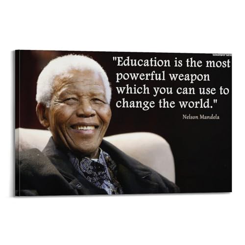 CHxdxge Nelson Mandela Quotes Poster Poster Dekorative Malerei Leinwand Wandkunst Wohnzimmer Poster Schlafzimmer Malerei,Wandkunst Bilddruck Moderne Familienzimmer Dekor 12x18inch(30x45cm) von CHxdxge