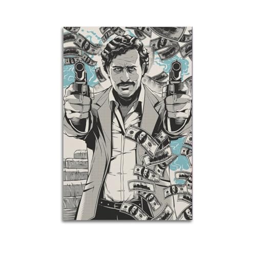 CHxdxge Pablo Escobar Narcos Jumbo Print Poster Poster Dekorative Malerei Leinwand Wandkunst Wohnzimmer Poster Schlafzimmer Malerei,Wandkunst Bilddruck Moderne Familienzimmer Dekor 12x18inch(30x45cm) von CHxdxge