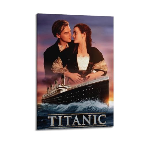 CHxdxge Titanic 1997 Movie Poster Poster Dekorative Malerei Leinwand Wandkunst Wohnzimmer Poster Schlafzimmer Malerei,Wandkunst Bilddruck Moderne Familienzimmer Dekor 24x36inch(60x90cm) von CHxdxge