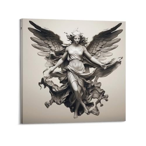 CHxdxge Woman Angel Statue Art Print Poster Leinwanddrucke, Wandkunst Fürs Wohnzimmer, Drucke, Moderne Wohndekoration24x24inch(60x60cm) von CHxdxge