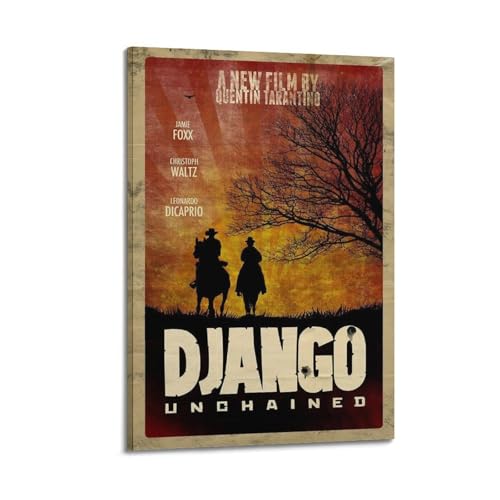 Django Unchained 2012 Western Vintage Movie Poster Poster Dekorative Malerei Leinwand Wandkunst Wohnzimmer Poster Schlafzimmer Malerei,Wandkunst Bilddruck Moderne Familienzimmer Dekor 20x30inch(50x75c von CHxdxge