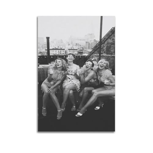 Sex And The City Movie Black And White Art Poster Poster Dekorative Malerei Leinwand Wandkunst Wohnzimmer Poster Schlafzimmer Malerei,Wandkunst Bilddruck Moderne Familienzimmer Dekor 20x30inch(50x75cm von CHxdxge