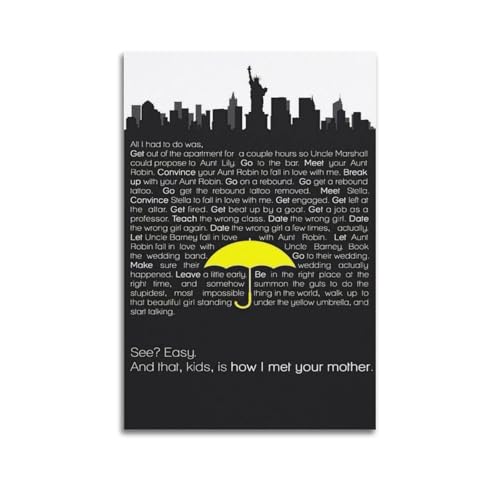 TV Series 2005 How I Met Your Mother Poster Poster Dekorative Malerei Leinwand Wandkunst Wohnzimmer Poster Schlafzimmer Malerei,Wandkunst Bilddruck Moderne Familienzimmer Dekor 12x18inch(30x45cm) von CHxdxge