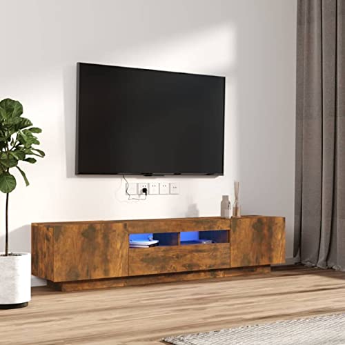 CIADAZ 2-TLG. TV-Schrank-Set Leuchten Räuchereiche Holzwerkstoff, Wohnzimmer Möbel, Sideboard Wohnzimmer, Fernsehschrank, Tv Kommode, Tv Lowboard, Tv Möbel, Wohnwand - 3120167 CIADAZ 2-TLG. TV-Schrank-Set Leuchten Räuchereiche Holzwerkstoff, Wohnzimmer Möbel, Sideboard Wohnzimmer, Fernsehschrank, Tv Kommode, Tv Lowboard, Tv Möbel, Wohnwand - 3120167 von CIADAZ