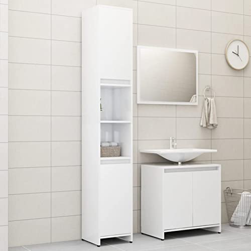 CIADAZ 3-TLG. Badmöbel-Set, Badezimmer Möbel, Waschtisch Set, Unterschrank, Hochglanz-Weiß Spanplatte CIADAZ 3-TLG. Badmöbel-Set, Badezimmer Möbel, Waschtisch Set, Unterschrank, Hochglanz-Weiß Spanplatte von CIADAZ