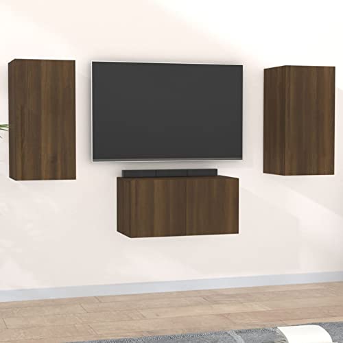 CIADAZ 3-TLG. TV-Schrank-Set Braun Eichen-Optik Holzwerkstoff, Wohnzimmer Möbel, Sideboard Wohnzimmer, Fernsehschrank, Tv Kommode, Tv Lowboard, Tv Möbel, Wohnwand - 3120232 CIADAZ 3-TLG. TV-Schrank-Set Braun Eichen-Optik Holzwerkstoff, Wohnzimmer Möbel, Sideboard Wohnzimmer, Fernsehschrank, Tv Kommode, Tv Lowboard, Tv Möbel, Wohnwand - 3120232 von CIADAZ