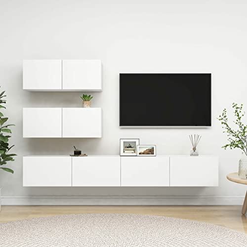 CIADAZ 4-TLG. TV-Schrank-Set Weiß Holzwerkstoff, Wohnzimmer Möbel, Sideboard Wohnzimmer, Fernsehschrank, Tv Kommode, Tv Lowboard, Tv Möbel, Wohnwand - 3078711 CIADAZ 4-TLG. TV-Schrank-Set Weiß Holzwerkstoff, Wohnzimmer Möbel, Sideboard Wohnzimmer, Fernsehschrank, Tv Kommode, Tv Lowboard, Tv Möbel, Wohnwand - 3078711 von CIADAZ