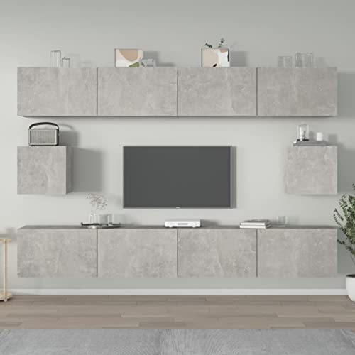CIADAZ 6-TLG. TV-Schrank-Set Betongrau Holzwerkstoff, Wohnzimmer Möbel, Sideboard Wohnzimmer, Fernsehschrank, Tv Kommode, Tv Lowboard, Tv Möbel, Wohnwand - 3114369 CIADAZ 6-TLG. TV-Schrank-Set Betongrau Holzwerkstoff, Wohnzimmer Möbel, Sideboard Wohnzimmer, Fernsehschrank, Tv Kommode, Tv Lowboard, Tv Möbel, Wohnwand - 3114369 von CIADAZ