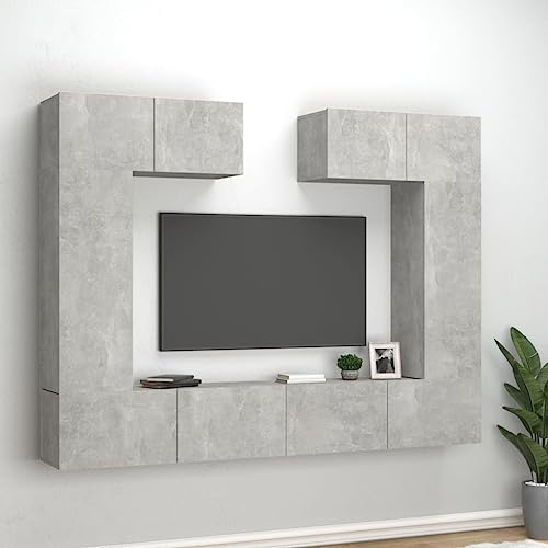 CIADAZ 6-TLG. TV-Schrank-Set Betongrau Holzwerkstoff, Wohnzimmer Möbel, Sideboard Wohnzimmer, Fernsehschrank, Tv Kommode, Tv Lowboard, Tv Möbel, Wohnwand - 3114465 CIADAZ 6-TLG. TV-Schrank-Set Betongrau Holzwerkstoff, Wohnzimmer Möbel, Sideboard Wohnzimmer, Fernsehschrank, Tv Kommode, Tv Lowboard, Tv Möbel, Wohnwand - 3114465 von CIADAZ