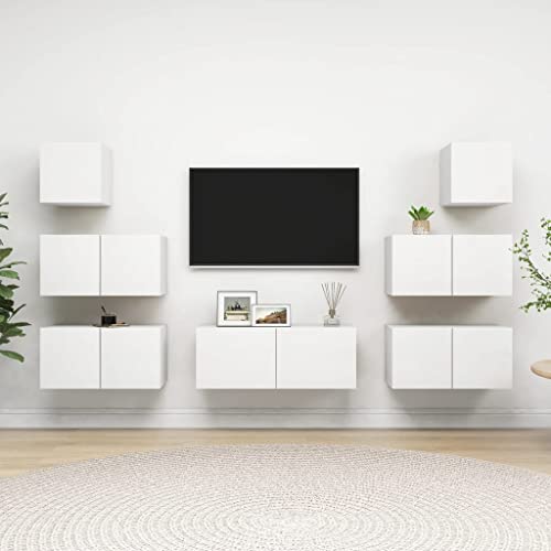 CIADAZ 7-TLG. TV-Schrank-Set Weiß Holzwerkstoff, Wohnzimmer Möbel, Sideboard Wohnzimmer, Fernsehschrank, Tv Kommode, Tv Lowboard, Tv Möbel, Wohnwand - 3078712 CIADAZ 7-TLG. TV-Schrank-Set Weiß Holzwerkstoff, Wohnzimmer Möbel, Sideboard Wohnzimmer, Fernsehschrank, Tv Kommode, Tv Lowboard, Tv Möbel, Wohnwand - 3078712 von CIADAZ