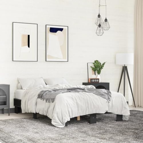 CIADAZ 845862 Bettgestell aus technischem Holz und Metall, Schwarz, 120 x 200 cm, Bettgestell, Bettgestell, Jugendbett, Schlafzimmer, Lattenrost CIADAZ 845862 Bettgestell aus technischem Holz und Metall, Schwarz, 120 x 200 cm, Bettgestell, Bettgestell, Jugendbett, Schlafzimmer, Lattenrost von CIADAZ