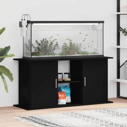 CIADAZ Aquariumständer Schwarz 121x41x58 cm Holzwerkstoff, Aquarium Unterschrank, Aquarium Schrank, Aquariumschrank, Aquarium Tisch, Aquarium Stands von CIADAZ