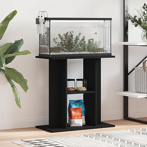 CIADAZ Aquariumständer Schwarz 60x30x60 cm Holzwerkstoff, Aquarium Unterschrank, Aquarium Schrank, Aquariumschrank, Aquarium Tisch, Aquarium Stands von CIADAZ