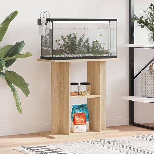 CIADAZ Aquariumständer Sonoma-Eiche 60x30x60 cm Holzwerkstoff, Aquarium Unterschrank, Aquarium Schrank, Aquariumschrank, Aquarium Tisch, Aquarium Stands von CIADAZ