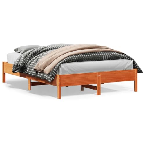 CIADAZ Bettgestell braun Wachs 140 x 200 cm aus massivem Kiefernholz, Bettgestell, Bettgestell, Einzelbett/Doppelbett, moderner Bettrahmen -842701 CIADAZ Bettgestell braun Wachs 140 x 200 cm aus massivem Kiefernholz, Bettgestell, Bettgestell, Einzelbett/Doppelbett, moderner Bettrahmen -842701 von CIADAZ