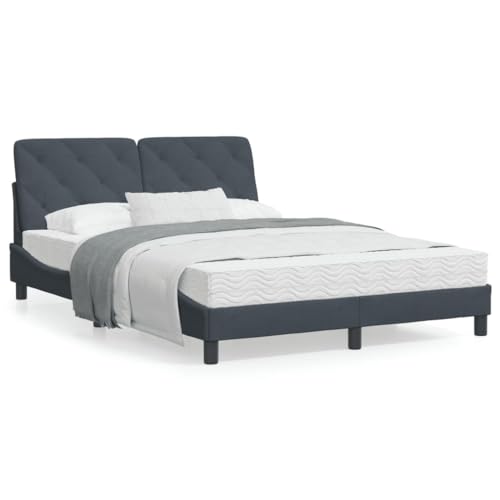 CIADAZ Bettgestell mit Kopfteil aus Samt, Dunkelgrau, 140 x 200 cm, Bettgestell, Bettrahmen, Jugendbett, Schlafzimmer, Lattenrost - 3207924 CIADAZ Bettgestell mit Kopfteil aus Samt, Dunkelgrau, 140 x 200 cm, Bettgestell, Bettrahmen, Jugendbett, Schlafzimmer, Lattenrost - 3207924 von CIADAZ