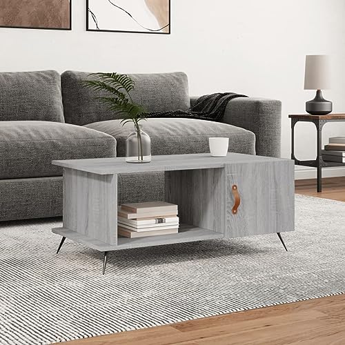 CIADAZ Couchtisch, Sperrholz, Grau, Sonoma, 90 x 50 x 40 cm, Wohnzimmertisch, Beistelltisch für Wohnzimmer, Beistelltisch, Sofa-Rezeption, modernes Wohnzimmermöbel - 829466 CIADAZ Couchtisch, Sperrholz, Grau, Sonoma, 90 x 50 x 40 cm, Wohnzimmertisch, Beistelltisch für Wohnzimmer, Beistelltisch, Sofa-Rezeption, modernes Wohnzimmermöbel - 829466 von CIADAZ