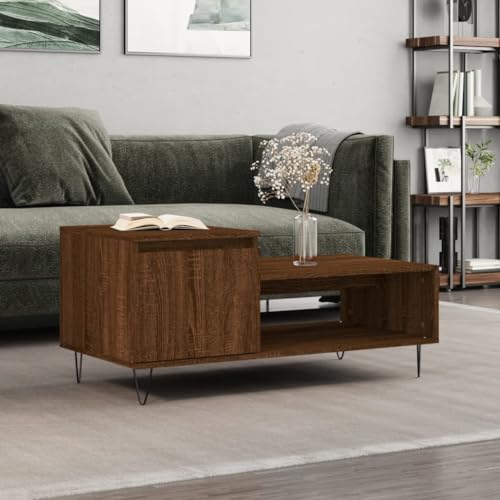 CIADAZ Couchtisch Braun Eichen-Optik 100x50x45 cm Holzwerkstoff, Living Room Table, Wohnzimmertisch, Beistelltisch, Side Table & End Table, Coffee Table - 830835 CIADAZ Couchtisch Braun Eichen-Optik 100x50x45 cm Holzwerkstoff, Living Room Table, Wohnzimmertisch, Beistelltisch, Side Table & End Table, Coffee Table - 830835 von CIADAZ