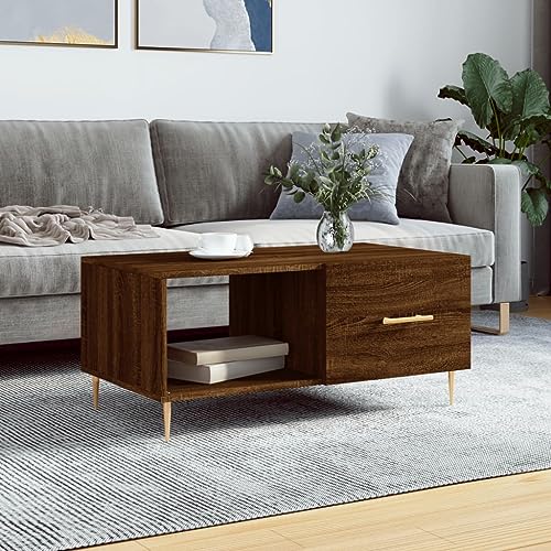 CIADAZ Couchtisch Braun Eichen-Optik 90x50x40 cm Holzwerkstoff, Living Room Table, Wohnzimmertisch, Beistelltisch, Side Table & End Table, Coffee Table - 829203 CIADAZ Couchtisch Braun Eichen-Optik 90x50x40 cm Holzwerkstoff, Living Room Table, Wohnzimmertisch, Beistelltisch, Side Table & End Table, Coffee Table - 829203 von CIADAZ