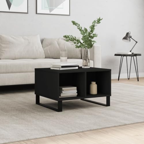 CIADAZ Couchtisch Schwarz 60x50x36,5 cm Holzwerkstoff, Living Room Table, Wohnzimmertisch, Beistelltisch, Side Table & End Table, Coffee Table 830549 von CIADAZ