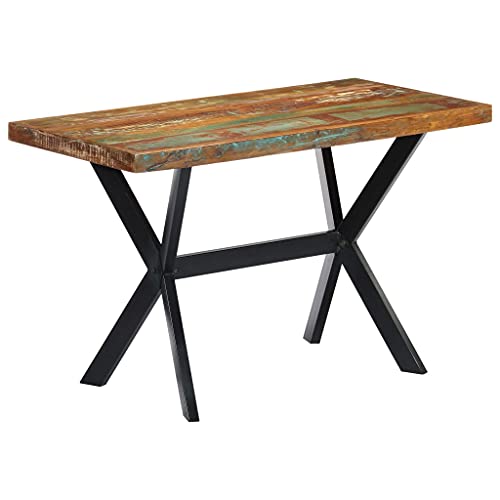 CIADAZ Esstisch, Esszimmertisch, Baumkantentisch, Dining Tables, Esszimmermöbel, Küchentisch, 120x60x75 cm Altholz Massiv von CIADAZ