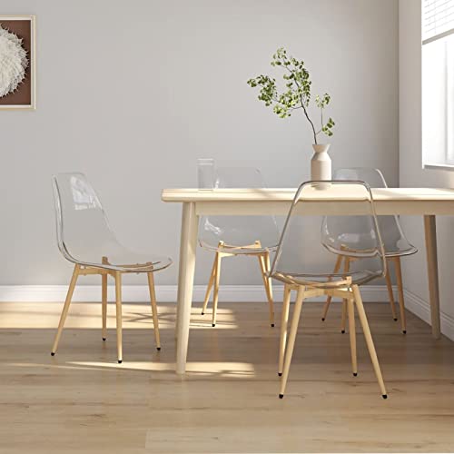 CIADAZ Esszimmerstühle 4 STK. Transparent PET, Essstuhl, Esstisch Stühle, Stühle Esszimmer, Küchenstühle, Schlafzimmerstuhl, Dinning Chair, Konferenzzimmer Stühle von CIADAZ