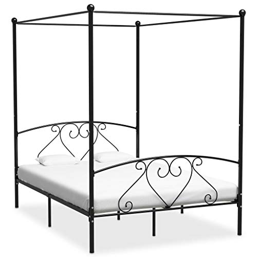 CIADAZ Himmelbett-Gestell, Bett, Bettgestell, Jugendbett, Schlafzimmer Bett, Bed Frame, Schwarz Metall 140 x 200 cm CIADAZ Himmelbett-Gestell, Bett, Bettgestell, Jugendbett, Schlafzimmer Bett, Bed Frame, Schwarz Metall 140 x 200 cm von CIADAZ