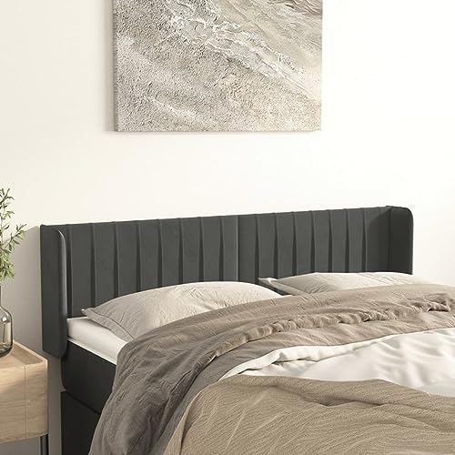 CIADAZ Kopfteil, Bettkopfteil, modernes Kopfteil, Schlafzimmermöbel, Kopfteil, Kopfteil, Nachttisch, Samt, Dunkelgrau, 147 x 16 x 78/88 cm CIADAZ Kopfteil, Bettkopfteil, modernes Kopfteil, Schlafzimmermöbel, Kopfteil, Kopfteil, Nachttisch, Samt, Dunkelgrau, 147 x 16 x 78/88 cm von CIADAZ