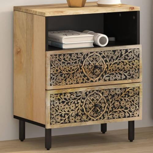 CIADAZ Nachttisch aus massivem Mangoholz, 50 x 33 x 60 cm, Nachttische, Schlafzimmer, Nachttisch, Kopfteil und Tische, Möbel für den Flur – 358222 CIADAZ Nachttisch aus massivem Mangoholz, 50 x 33 x 60 cm, Nachttische, Schlafzimmer, Nachttisch, Kopfteil und Tische, Möbel für den Flur – 358222 von CIADAZ