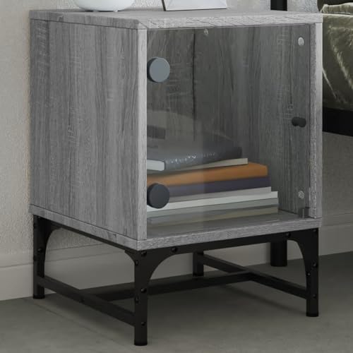 CIADAZ Nachttisch mit Glastür, Sonoma-Grau, 35 x 37 x 50 cm, Nachttische, Schlafzimmer, Nachttisch, Kopfteil und Tische, Möbel für den Flur, wenig Boden - 836528 CIADAZ Nachttisch mit Glastür, Sonoma-Grau, 35 x 37 x 50 cm, Nachttische, Schlafzimmer, Nachttisch, Kopfteil und Tische, Möbel für den Flur, wenig Boden - 836528 von CIADAZ