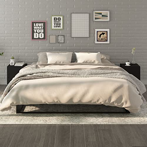 CIADAZ Nachttische 2 STK Nachtschrank, Nachtkästchen, Bedside Table, Nightstand, Nachtkommode, Nachttischschrank, Nachtkonsole, Schwarz Holzwerkstoff CIADAZ Nachttische 2 STK Nachtschrank, Nachtkästchen, Bedside Table, Nightstand, Nachtkommode, Nachttischschrank, Nachtkonsole, Schwarz Holzwerkstoff von CIADAZ
