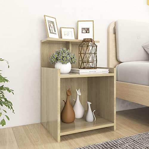 CIADAZ Nachttische 2 STK Nachtschrank, Nachtkästchen, Nachtkommode, Bedside Table, Nacht Tisch, Sonoma-Eiche 40x35x60 cm Spanplatte CIADAZ Nachttische 2 STK Nachtschrank, Nachtkästchen, Nachtkommode, Bedside Table, Nacht Tisch, Sonoma-Eiche 40x35x60 cm Spanplatte von CIADAZ