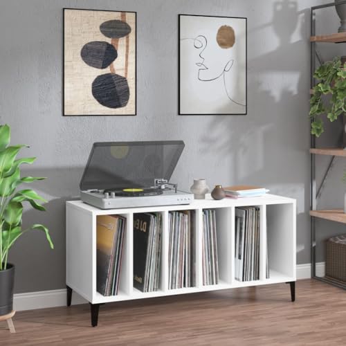 CIADAZ Plattenschrank Weiß 100x38x48 cm Holzwerkstoff, Kommode, Sideboards, Flur Möbel, Schlafzimmer Möbel, Flurschrank, Wohnzimmer Schrank, Bücherschrank, Bücherregal 831981 von CIADAZ