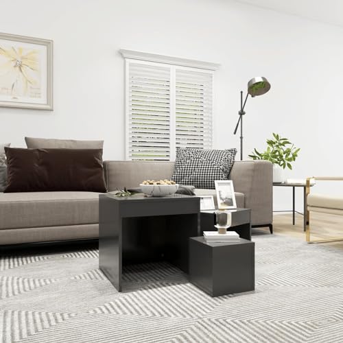 CIADAZ Satztische 3-TLG Beistelltisch, Kleiner Tisch, Coffee Table, Sofatisch, Couchtisch, Wohnzimmer Tisch Für Couch, Grau Spanplatte CIADAZ Satztische 3-TLG Beistelltisch, Kleiner Tisch, Coffee Table, Sofatisch, Couchtisch, Wohnzimmer Tisch Für Couch, Grau Spanplatte von CIADAZ