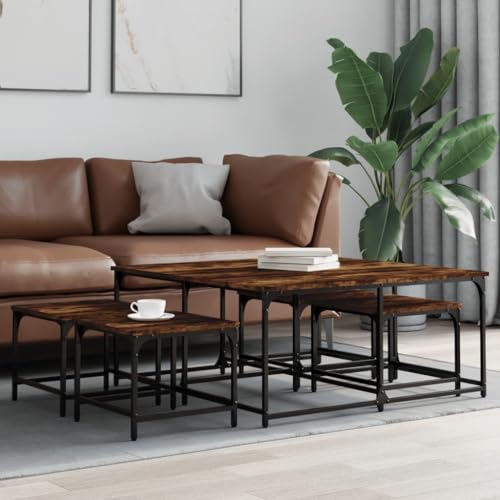 CIADAZ Satztische 5 STK. Räuchereiche Holzwerkstoff, Coffee Table, Beistelltisch Set, Couchtisch, Satztische Fürs Wohnzimmer, Wohnzimmer Tisch, Kleine Tische Wohnzimmer - 835336 CIADAZ Satztische 5 STK. Räuchereiche Holzwerkstoff, Coffee Table, Beistelltisch Set, Couchtisch, Satztische Fürs Wohnzimmer, Wohnzimmer Tisch, Kleine Tische Wohnzimmer - 835336 von CIADAZ