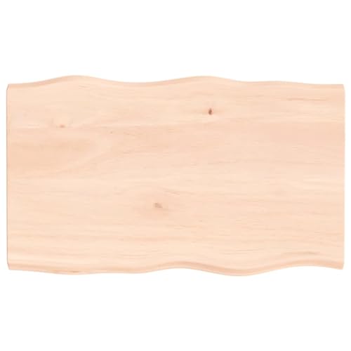 CIADAZ Schreibtischplatte 100x60x4 cm Massivholz Eiche Unbehandelt Tischplatte, Arbeitsplatte, Waschtischplatte, Bürotischplatte von CIADAZ