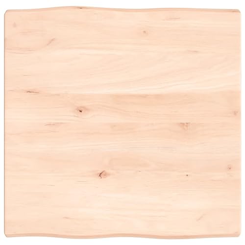 CIADAZ Schreibtischplatte 60x60x4 cm Massivholz Eiche Unbehandelt Tischplatte, Arbeitsplatte, Waschtischplatte, Bürotischplatte von CIADAZ
