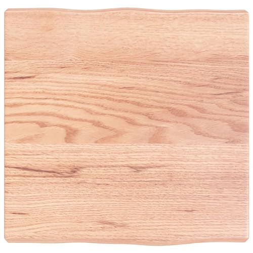 CIADAZ Schreibtischplatte Hellbraun 40x40x4 cm Massivholz Eiche Tischplatte, Arbeitsplatte, Waschtischplatte, Bürotischplatte von CIADAZ