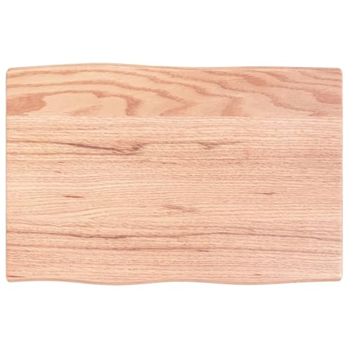 CIADAZ Schreibtischplatte Hellbraun 60x40x2 cm Massivholz Eiche Tischplatte, Arbeitsplatte, Waschtischplatte, Bürotischplatte von CIADAZ